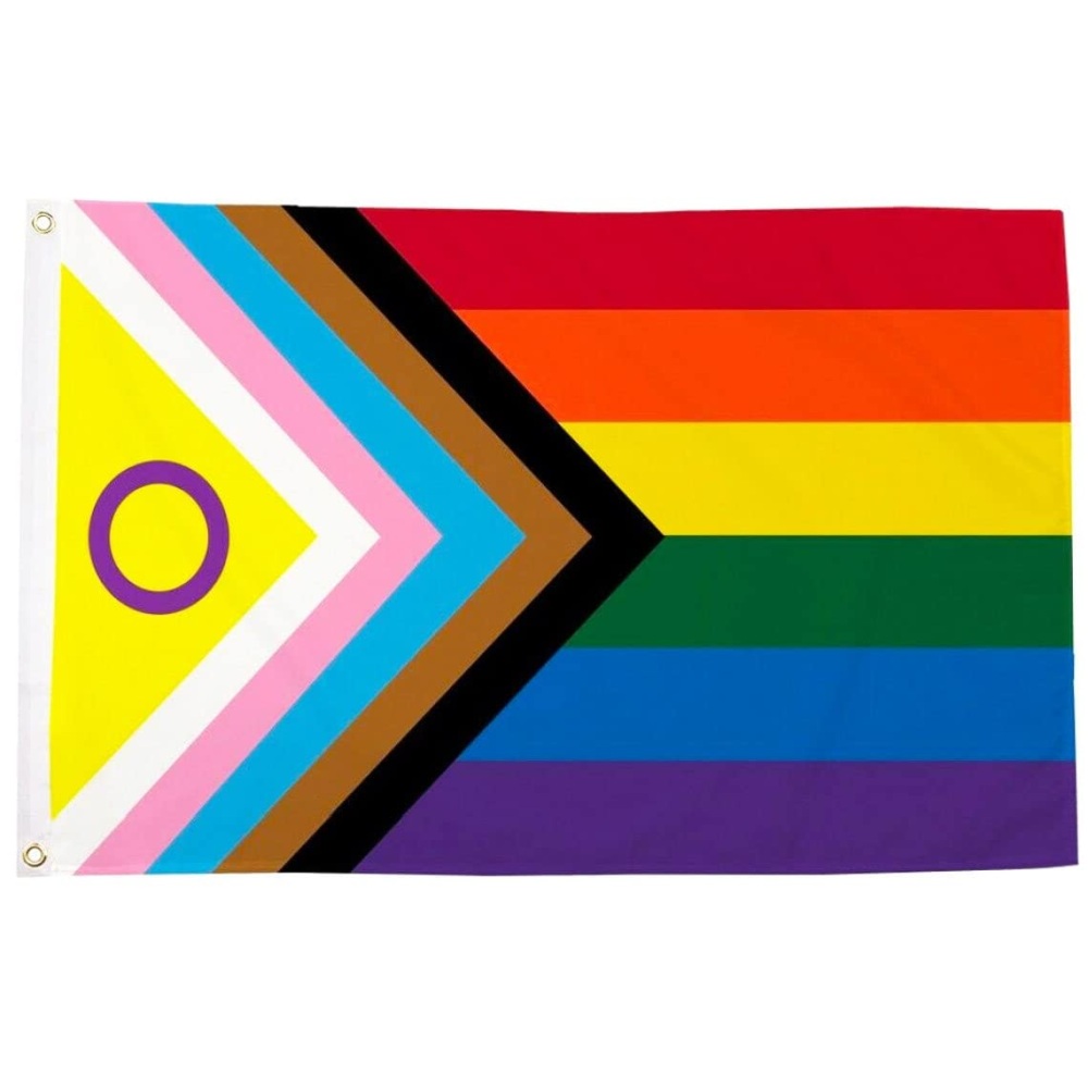 Zac's Alter Ego - Intersex Inclusive Progress Pride Flagge - Mehrfarben